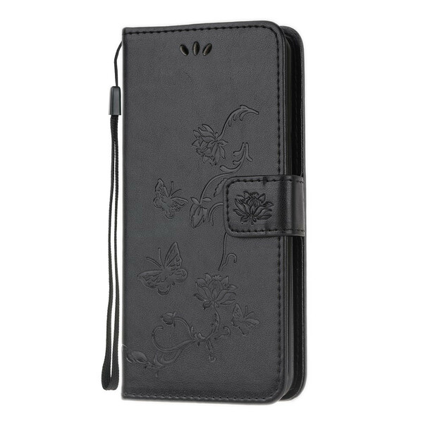 Samsung Galaxy A51 Fjärilar och blommor Rem Case