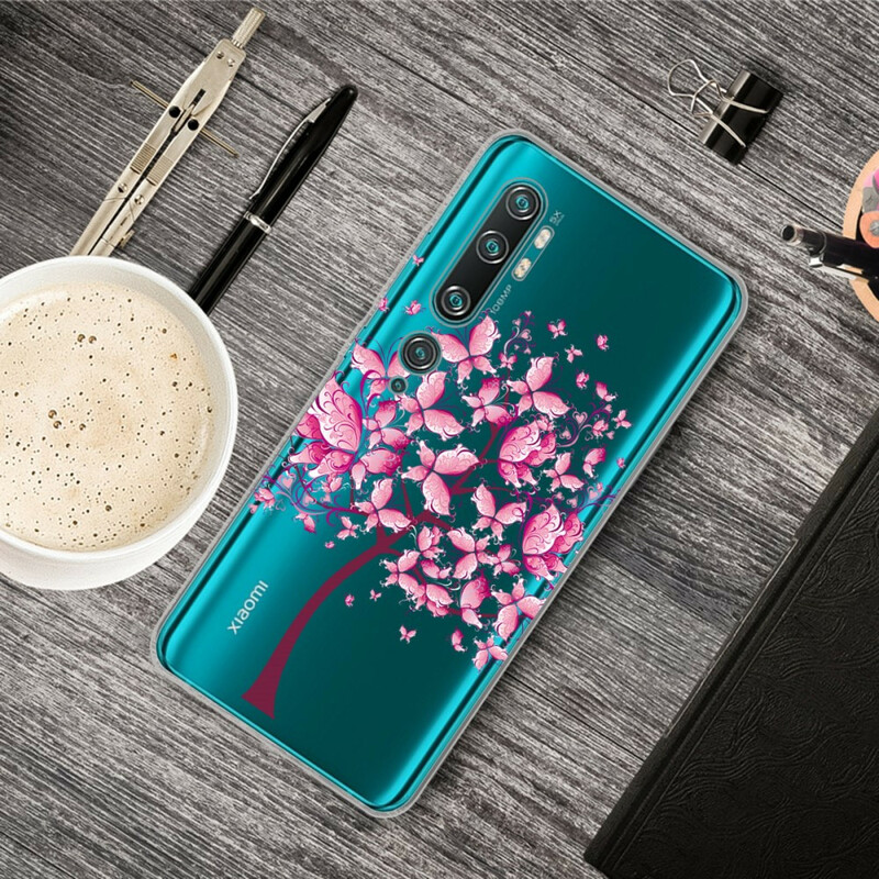 Xiaomi Mi Note 10 fodral Top Tree Pink