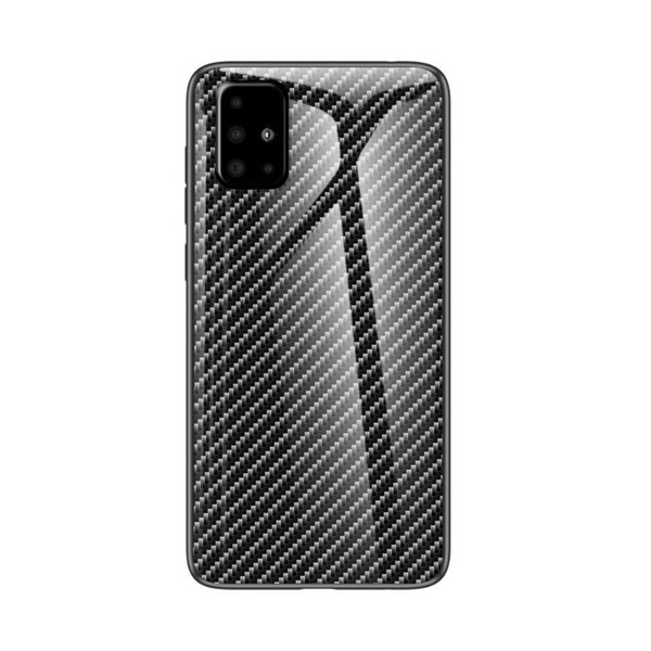 Samsung Galaxy A51 Carbon Fiber Hårdgjort glasfodral