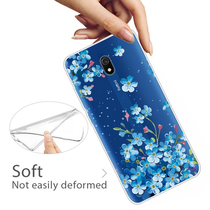 Xiaomi Redmi 8A Blue Flowers fodral