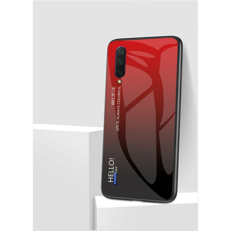 Xiaomi Mi A3 fodral av härdat glas Hello