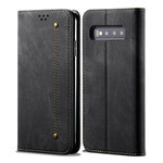 Flip Cover Samsung Galaxy S10 Jeans Fabric