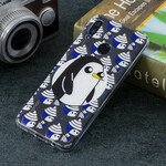 Huawei P Smart 2019 Genomskinlig Penguins Case