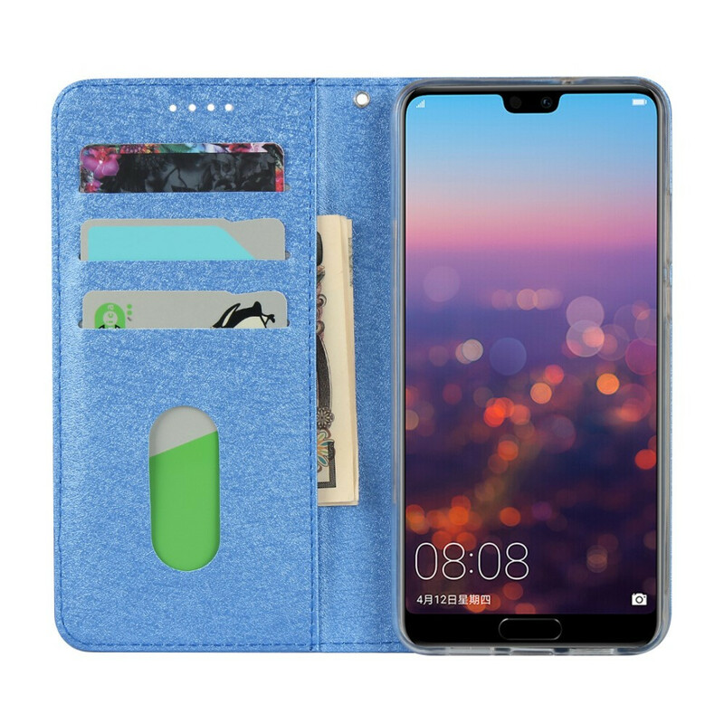 Flip Cover Huawei P20 Style mjukt läder med rem