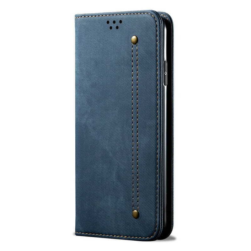 Flip Cover Samsung Galaxy A50 Jeans Fabric