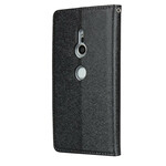 Flip Cover Sony Xperia XZ2 Style mjukt läder med rem
