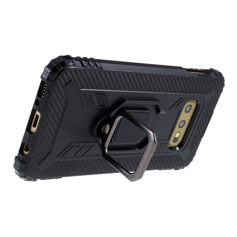 Samsung Galaxy S10e Ring och kolfiberfodral