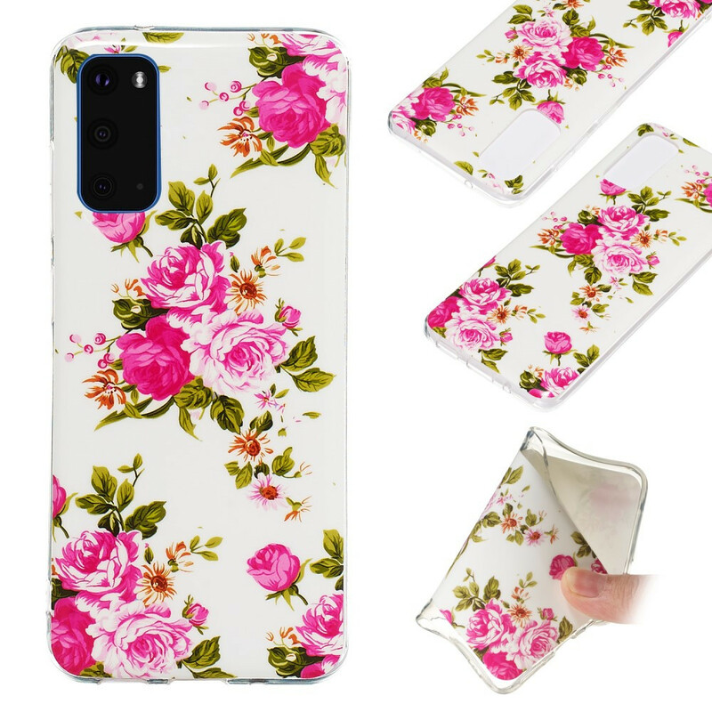 Samsung Galaxy S20 fodral Liberty Flowers Fluorescent