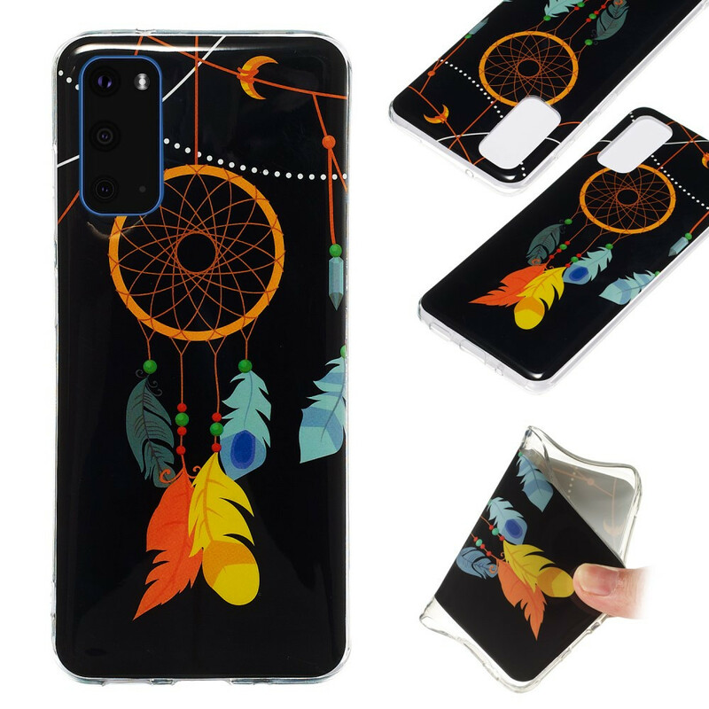 Samsung Galaxy S20 unikt fluorescerande Dreamcatcher-fodral