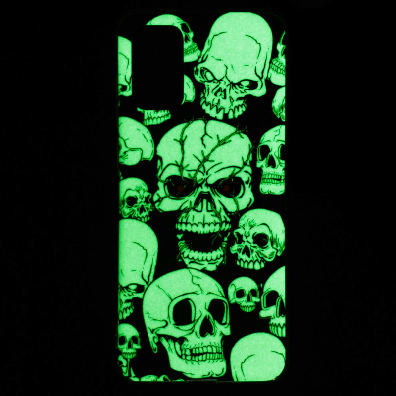 Samsung Galaxy S20 Plus Försiktighet Skulls Fluorescent Case