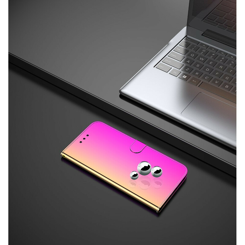 Samsung Galaxy A71 Mock Läder SkalMIroir Cover