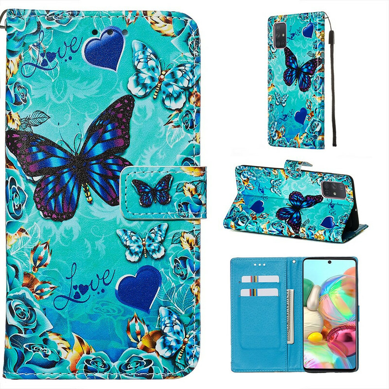 Samsung Galaxy A71 Guld Butterfly Case