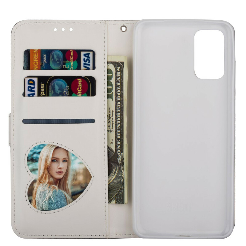 Samsung Galaxy S20 Glitter plånboksfodral
