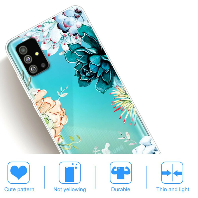 Samsung Galaxy S20 Clear Watercolour Flower Case