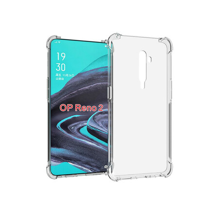 Oppo Reno 2 Clear Skal förstärkta hörn