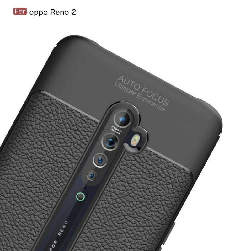 Oppo Reno 2 läderfodral Lychee Effekt Double Line