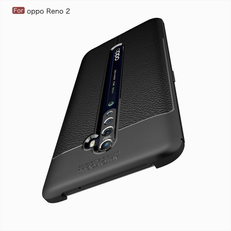 Oppo Reno 2 läderfodral Lychee Effekt Double Line