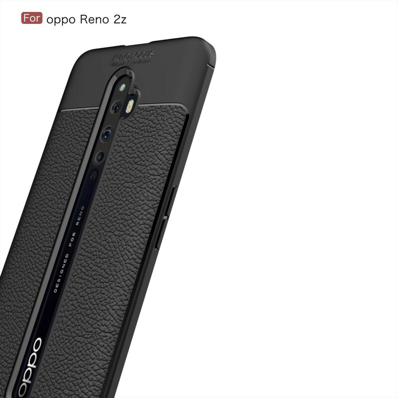 Oppo Reno 2Z läderfodral Lychee Effekt Double Line