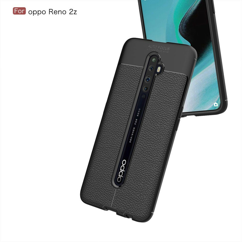 Oppo Reno 2Z läderfodral Lychee Effekt Double Line