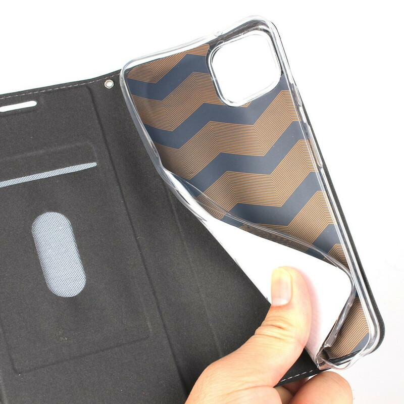 Flip Cover Google Pixel 4 Style mjukt läder med rem