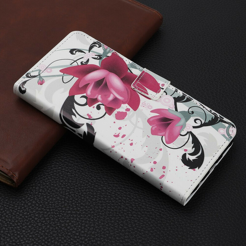 Xiaomi Redmi Note 8 Pro fodral med tropiska blommor