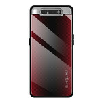 Samsung Galaxy A80 Carbon Fiber Hårdgjort glasfodral