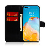 Huawei P40 Leatherette SkalMirror Cover