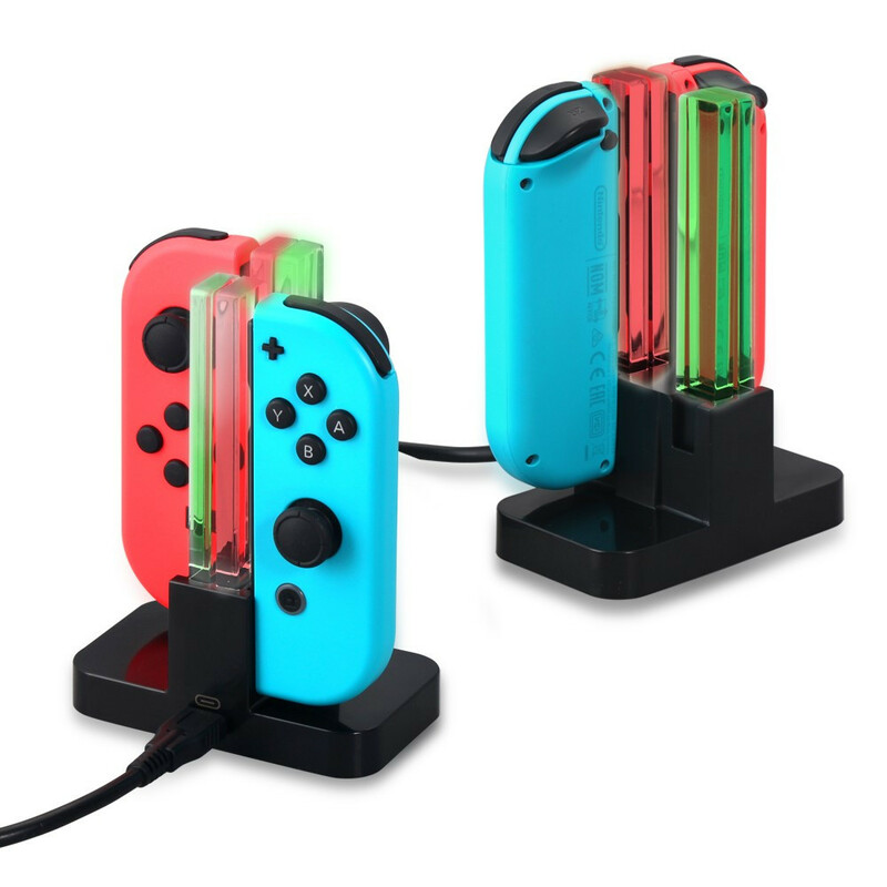 DOBE laddningsstativ med LED för Nintendo Switch