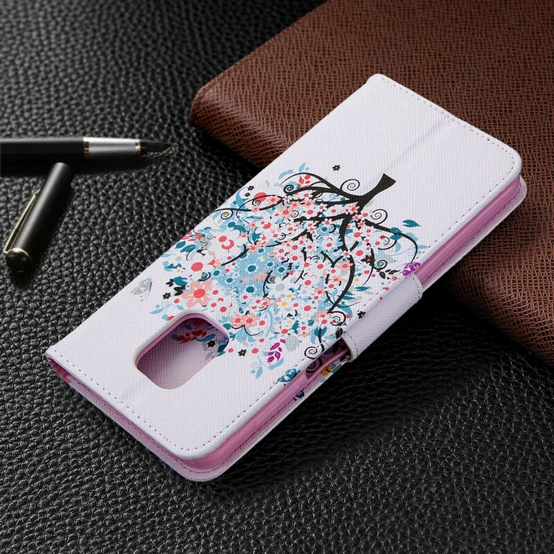 Xiaomi Redmi Note 9S / Redmi Note Pro Väska med blommiga träd