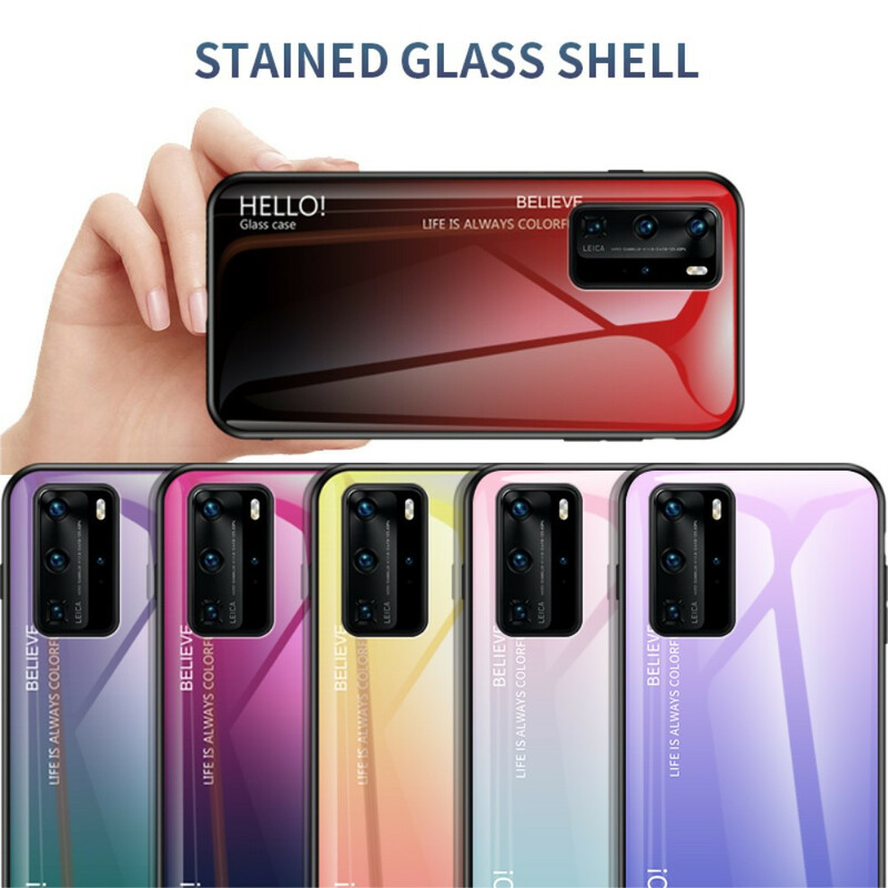 Huawei P40 Pro Cover Hello härdat glas