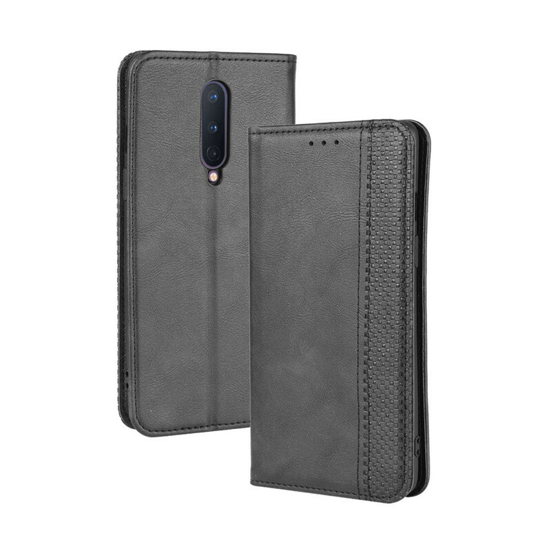 OnePlus 8 Vintage Läder Effekt Flip Cover