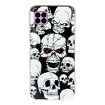 Huawei P40 Lite Caution Fluorescent Skulls Case