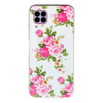 Huawei P40 Lite skydd Liberty Flowers Fluorescent