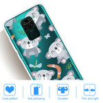 Xiaomi Redmi Note 9 Small Pandas Grey Case