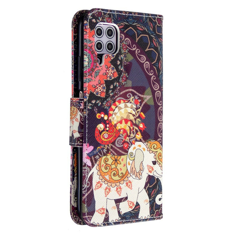 Huawei P40 Lite Mandala Etniska elefanter Case