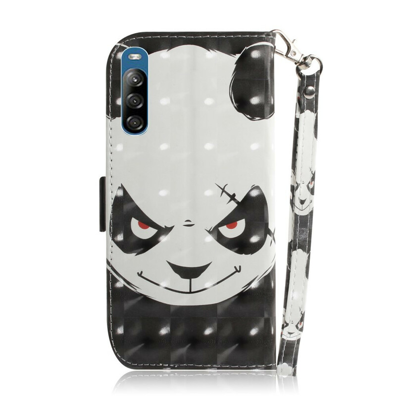 Sony Xperia L4 Handväska med band för Angry Panda