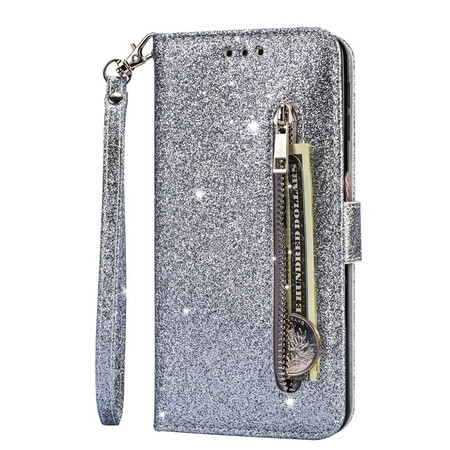 Samsung Galaxy A41 Glitter plånboksfodral