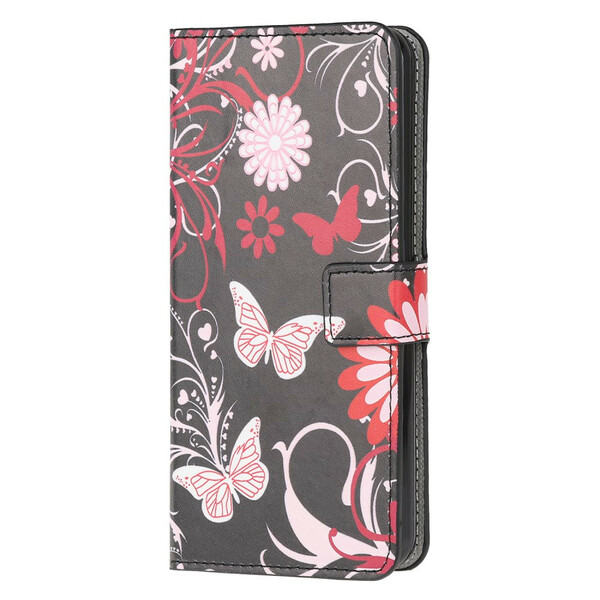 Fodral Huawei P Smart 2020 Fjärilar och blommor