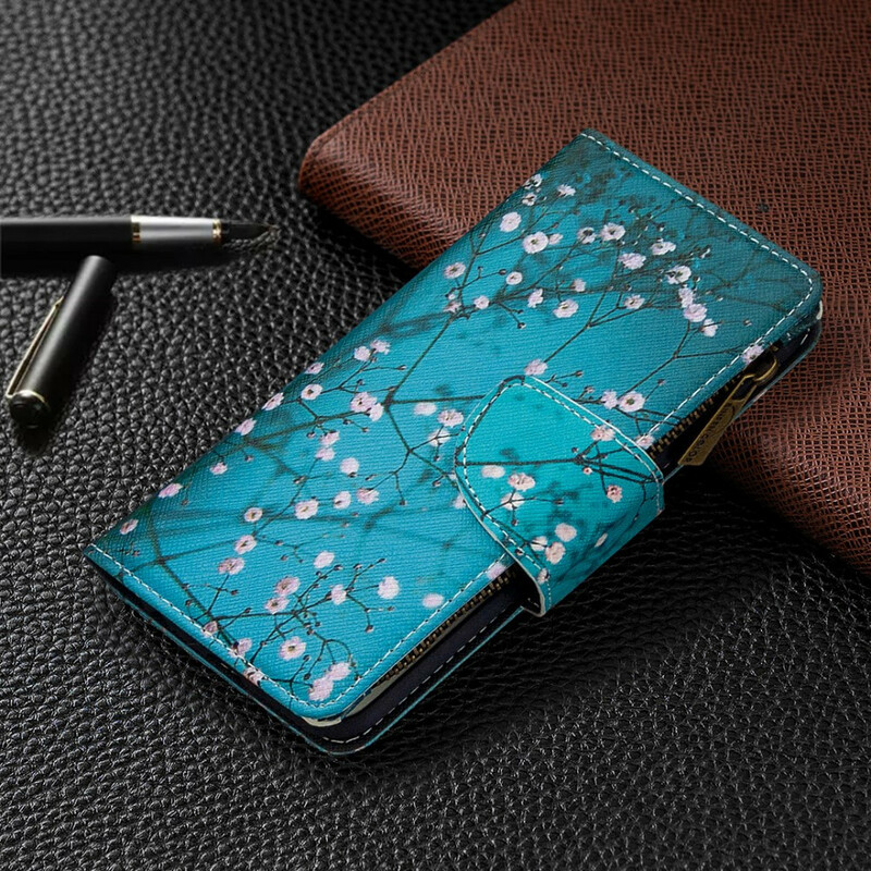 Samsung Galaxy A41 fodral med dragkedja och fickor Tree Samsung Galaxy A41 fodral med dragkedja och fickor Tree