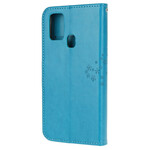 Samsung Galaxy A21s Väska med träd och uggla med band