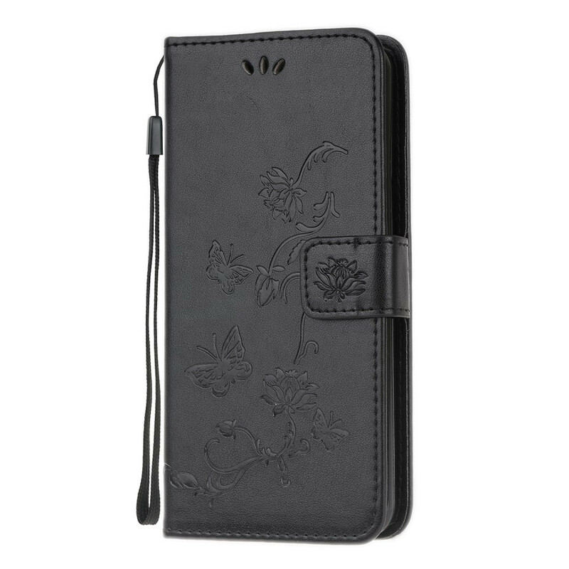 Samsung Galaxy A21s fjärilar och blommor Rem Case