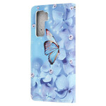 Fodral Huawei P40 Lite 5G Diamond Butterflies med rem