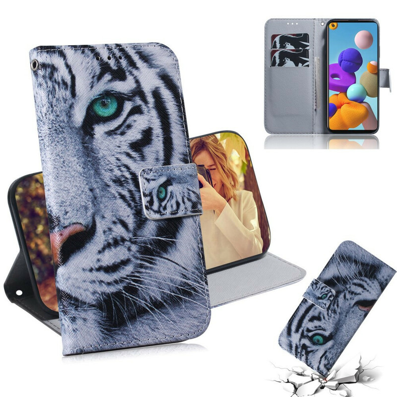 Samsung Galaxy A21s Tiger Face fodral