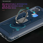 Samsung Galaxy A21s Ring och kolfiberfodral