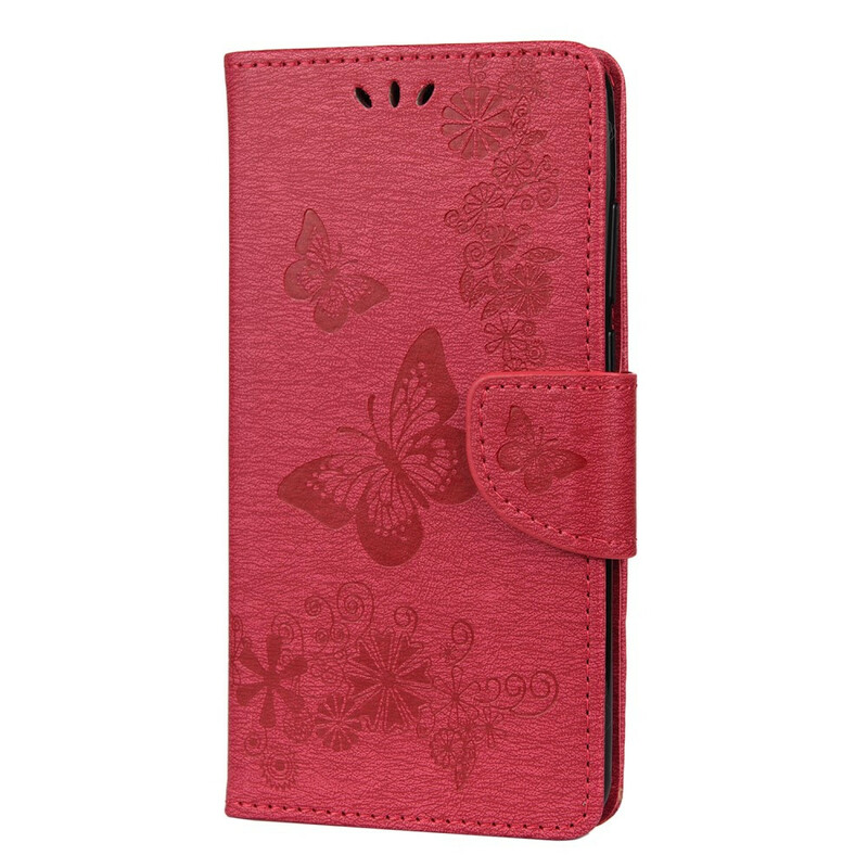 Fodral Huawei P smart 2020 Splendid Butterflies med rem