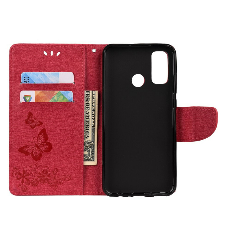 Fodral Huawei P smart 2020 Splendid Butterflies med rem Fodral Huawei P smart 2020 Splendid Butterflies med rem