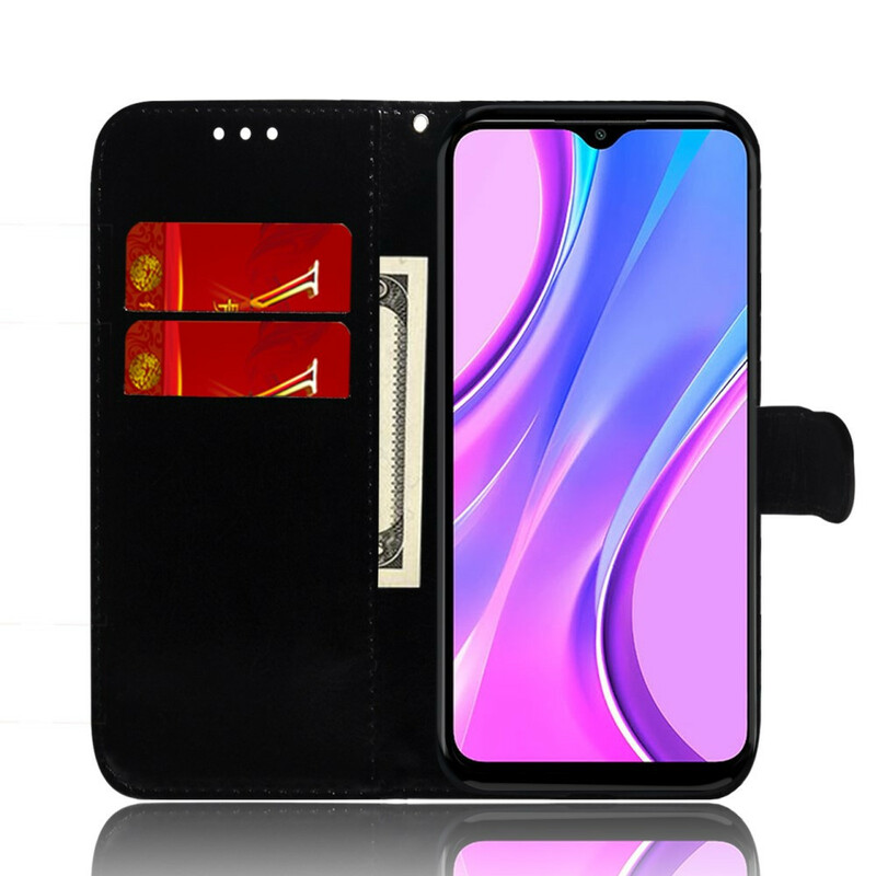 Xiaomi Redmi 9 Faux Läder SkalMirror Cover