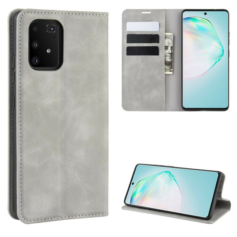 Flip Cover Samsung Galaxy S10 Lite Soft Läder Effekt