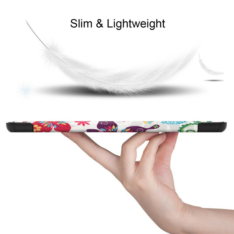 Smart SkalSamsung Galaxy Tab S6 Lite Fjärilar och blommor Retro