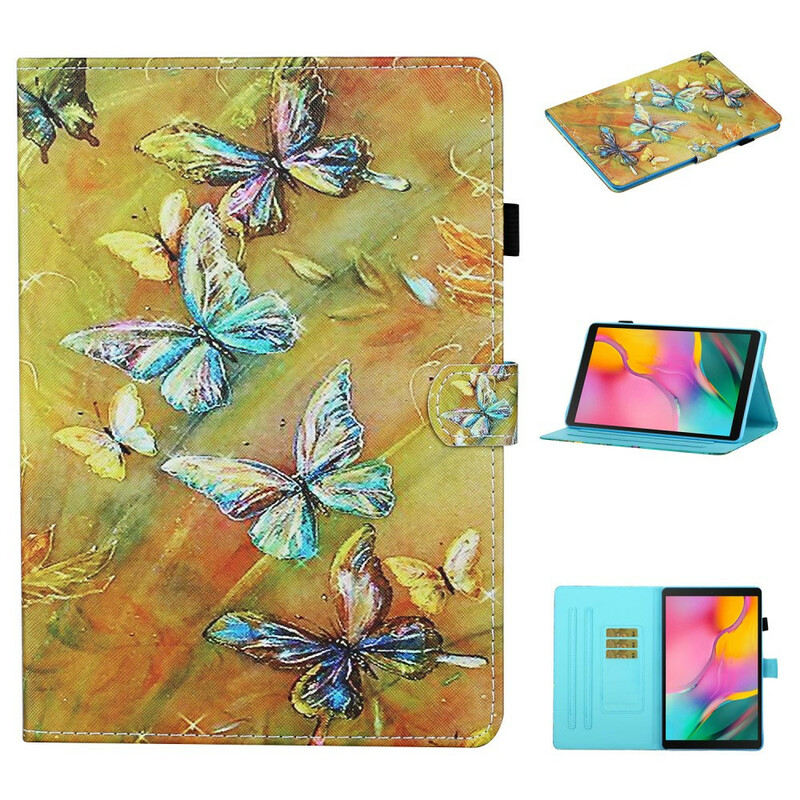 Samsung Galaxy Tab S6 Lite fodral med målade fjärilar